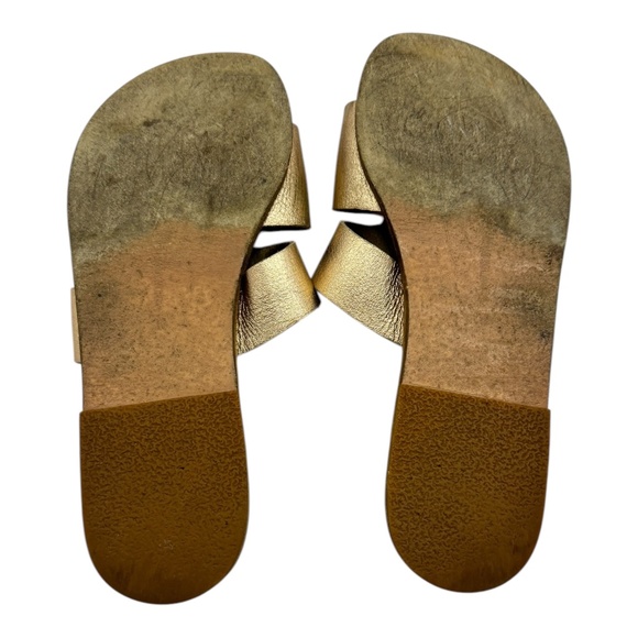 Ancient Greek Sandals metallic gold Apteros slip-on size EU 40 US 9.5 - Picture 6 of 8